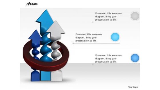 Stock Photo Arrows Standing Together In Circle PowerPoint Slide Stock Photo Arrows Standing Together In Circle PowerPoint Slide