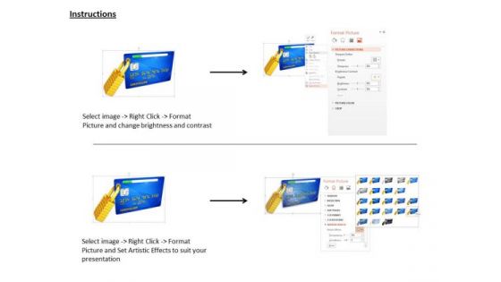 Stock Photo Atm Card With Lock For Security PowerPoint Slide
