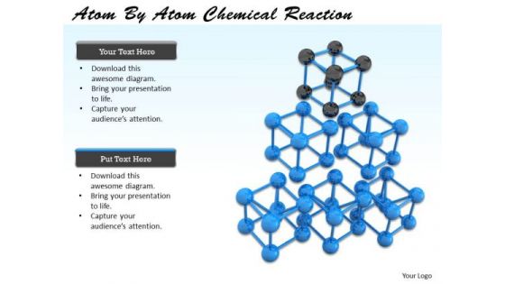 Stock Photo Atom By Atom Chemical Reaction Ppt Template