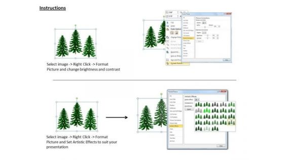 Stock Photo Backdrop Of Pine Trees PowerPoint Slide