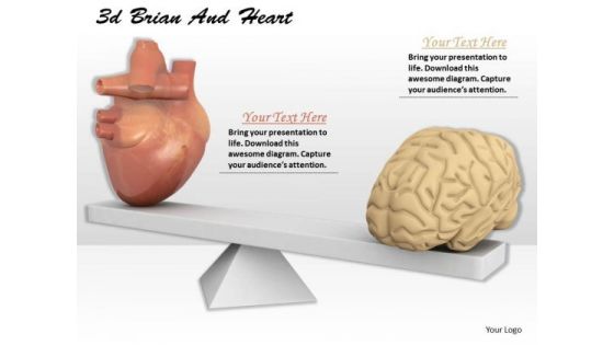 Stock Photo Balance Between Heart And Brain PowerPoint Slide Stock Photo Balance Between Heart And Brain PowerPoint Slide