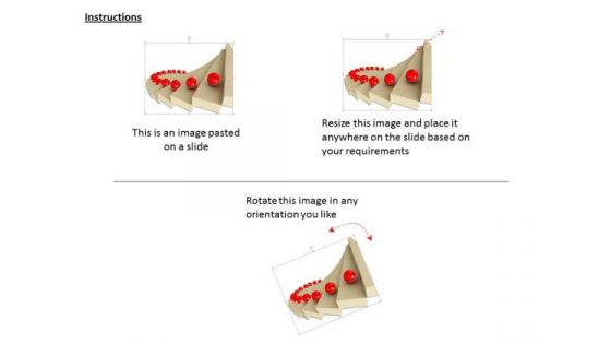 Stock Photo Balls On Stairs For Progress PowerPoint Slide