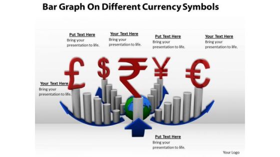 Stock Photo Bar Graph For Currency And Finance PowerPoint Slide