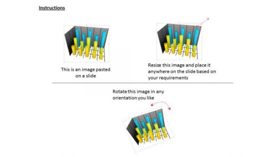 Stock Photo Bar Graph With Grid PowerPoint Slide