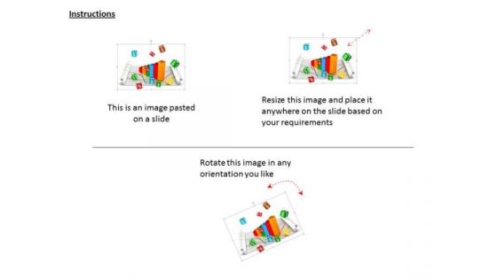 Stock Photo Bar Graph With Percentage For Finance PowerPoint Slide