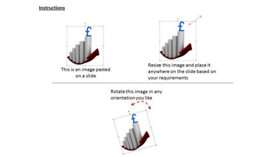 Stock Photo Bar Graph With Pound Currency Symbol PowerPoint Slide