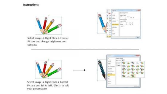 Stock Photo Basic Marketing Concepts Colorful Image Of Twisted Pencils