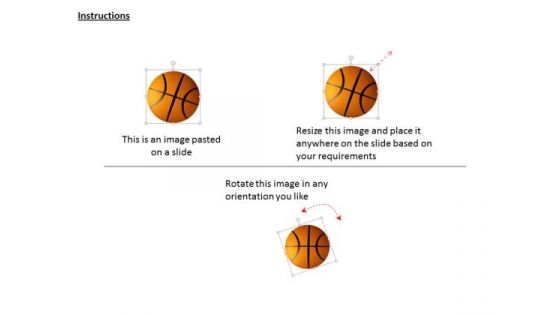 Stock Photo Basketball White Grey Background PowerPoint Slide