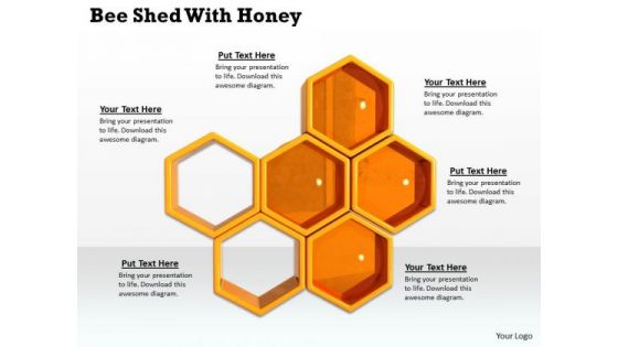 Stock Photo Bee Shed With Honey PowerPoint Template