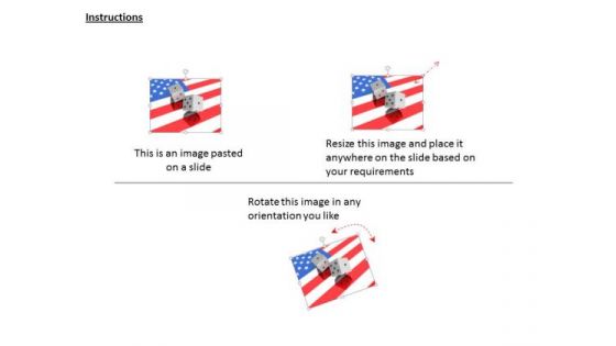Stock Photo Betting On The Usa Flag Dices PowerPoint Slide