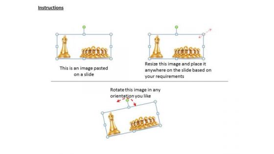 Stock Photo Big Chess King With Pawns PowerPoint Slide