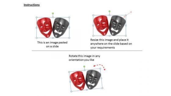 Stock Photo Black And Red Face Masks PowerPoint Template