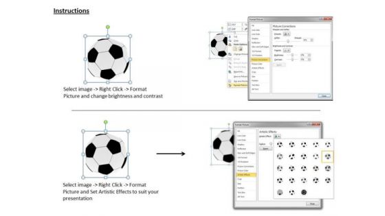 Stock Photo Black And White Football Game PowerPoint Slide