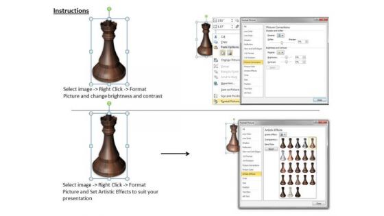 Stock Photo Black Chess Pawn King PowerPoint Slide