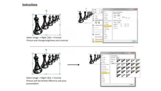 Stock Photo Black Chess Set Series Graphic PowerPoint Template