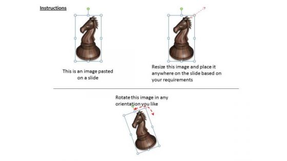 Stock Photo Black Horse For Chess PowerPoint Template