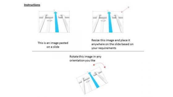 Stock Photo Blue Arrow Ahead Of White Arrows Competition Concept PowerPoint Slide