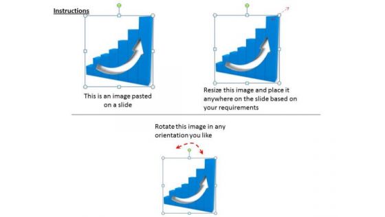 Stock Photo Blue Bar Graph With Growth Arrow For Business PowerPoint Slide
