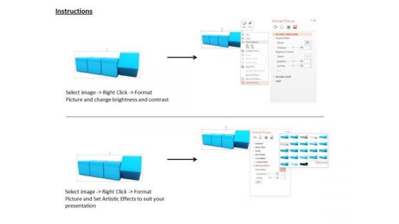 Stock Photo Blue Colored Text Boxes For Text Representation Image Graphics For PowerPoint Slide
