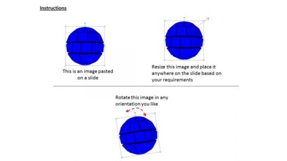 Stock Photo Blue Sphere On White Background PowerPoint Slide