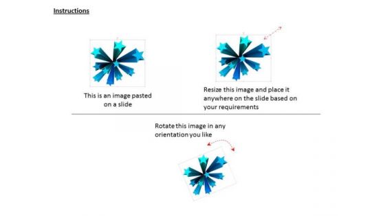 Stock Photo Blue Stars With Nine Steps PowerPoint Slide