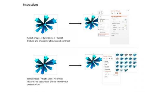 Stock Photo Blue Stars With Nine Steps PowerPoint Slide