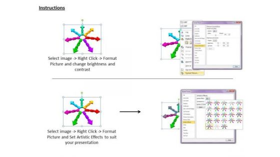 Stock Photo Business And Strategy Circle Of Twisted Multicolored Arrows Images Photos
