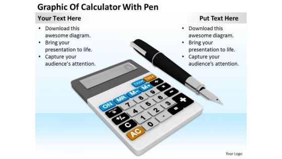 Stock Photo Business Concepts Graphic Of Calculator With Pen Pictures Images