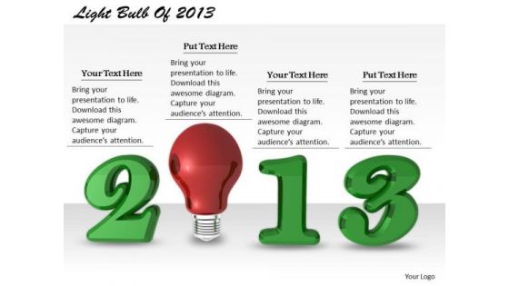 Stock Photo Business Development Strategy Light Bulb Of 2013 Icons Images