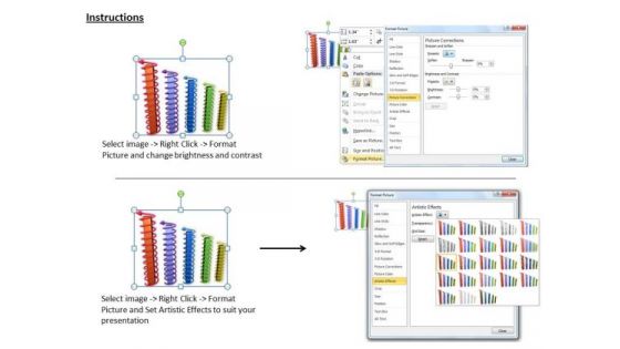 Stock Photo Business Graph With Colorful Bars PowerPoint Slide
