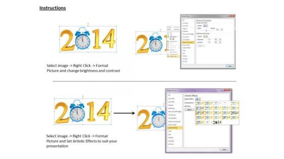 Stock Photo Business Growth Strategy Text For 2014 With Alarm Images Photos