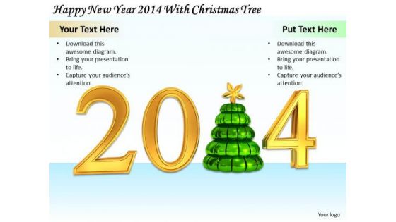Stock Photo Business Plan Strategy Happy New Year 2014 With Christmas Tree Stock Photos