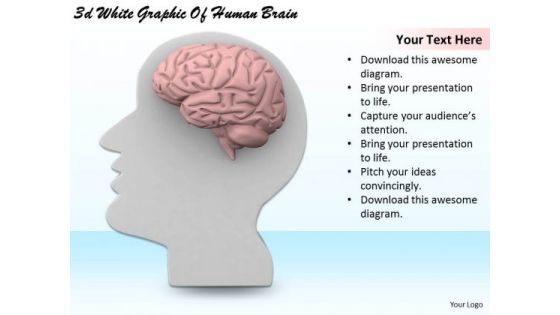 Stock Photo Business Strategy And Policy 3d White Graphic Of Human Brain Pictures Images