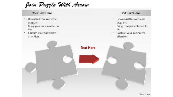 Stock Photo Business Strategy Concepts Join Puzzle With Arrow Icons