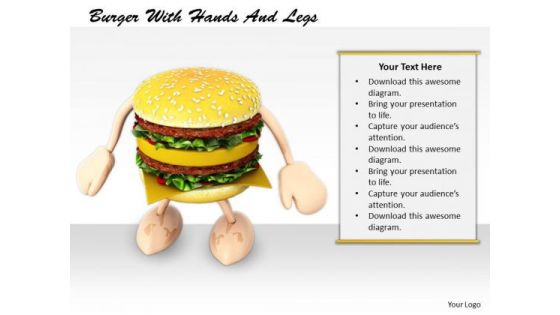 Stock Photo Business Strategy Consultant Burger With Hands Legs Clipart