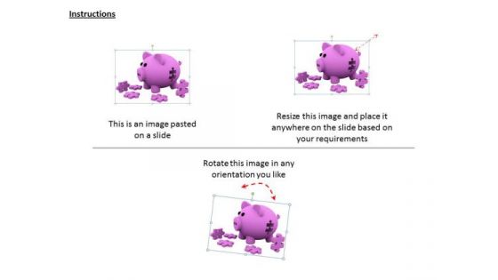 Stock Photo Business Strategy Development Piggy Bank And Interlocking Puzzles Images