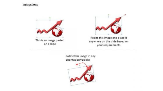 Stock Photo Business Strategy Formulation Arrow Showing Global Growth Stock Photos