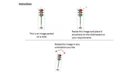 Stock Photo Business Strategy Implementation Three Color Traffic Lights Clipart