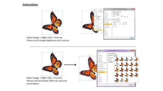 Stock Photo Business Strategy Process Background Slide With Butterfly Images Photos