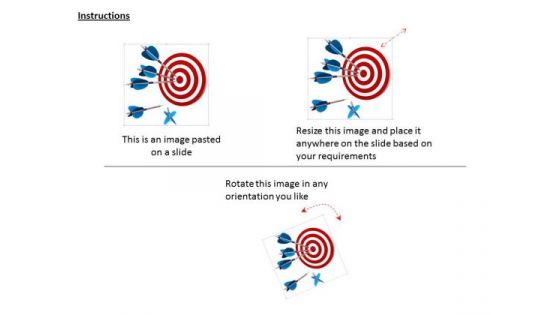 Stock Photo Business Success Concept With Target Illustration PowerPoint Slide