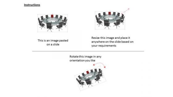 Stock Photo Chairs Around Conference Table PowerPoint Slide