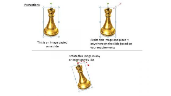 Stock Photo Chess King In Golden Color PowerPoint Slide
