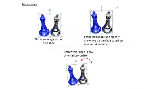 Stock Photo Chess Kings Of Two Teams PowerPoint Slide