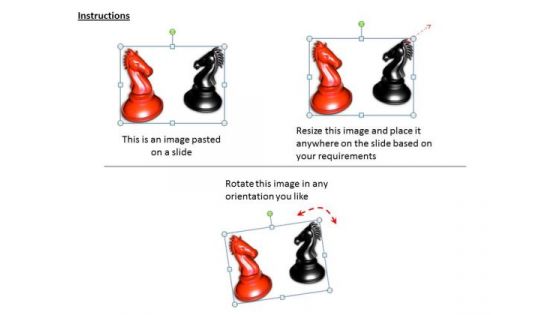 Stock Photo Chess Pieces Of Opposing Teams PowerPoint Slide
