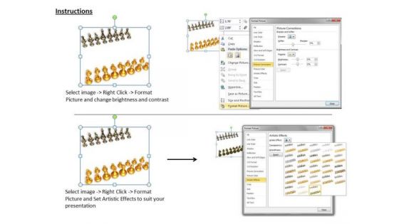 Stock Photo Chess Teams Facing Each Other PowerPoint Slide