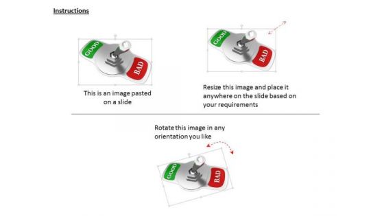 Stock Photo Choose Between Good And Bad PowerPoint Slide