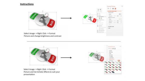 Stock Photo Choose Between Good And Bad PowerPoint Slide