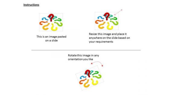 Stock Photo Circle Of Question Marks PowerPoint Slide