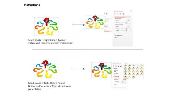 Stock Photo Circle Of Question Marks PowerPoint Slide