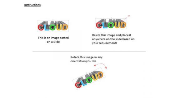 Stock Photo Cloud Text With Colorful Design PowerPoint Slide
